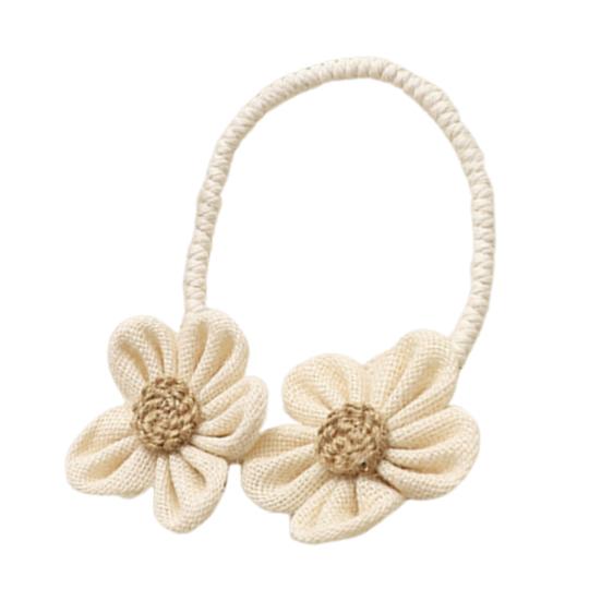 Handmade Crochet Flower Curtain Tieback, No Drilling Window Curtain Holders Ties Backs, Decorative Drape Curtain Holdbacks for Home Bedroom