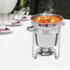 7L Stainless Steel Soup Warmer Pot, Medium Size with Lid - 7.4Qt Capacity, Portable for Outdoor Camping, Catering & Party Buffet
