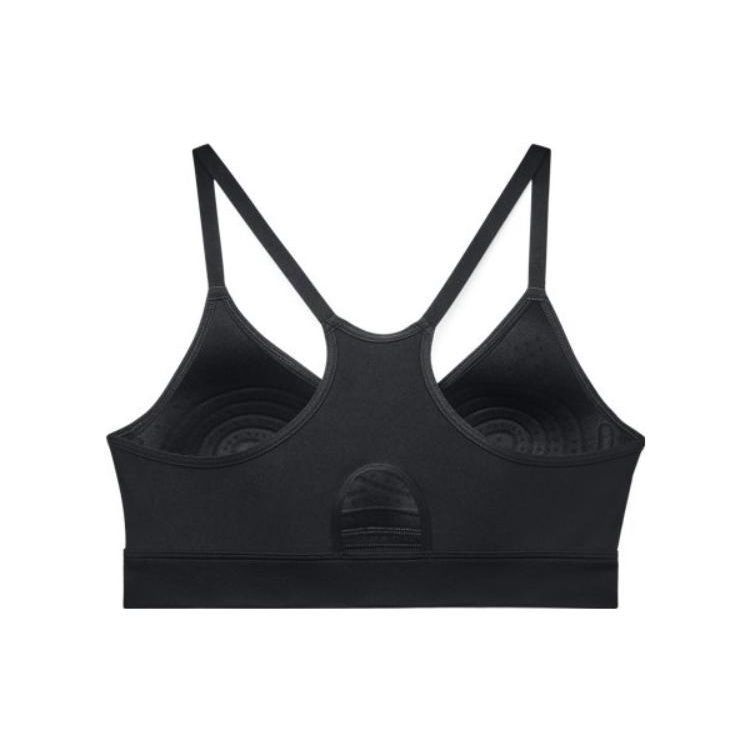 Under Armour Continuum Solid Logo Print Low Intensity Training Sports Bra Women Underwear Black 1372871-001