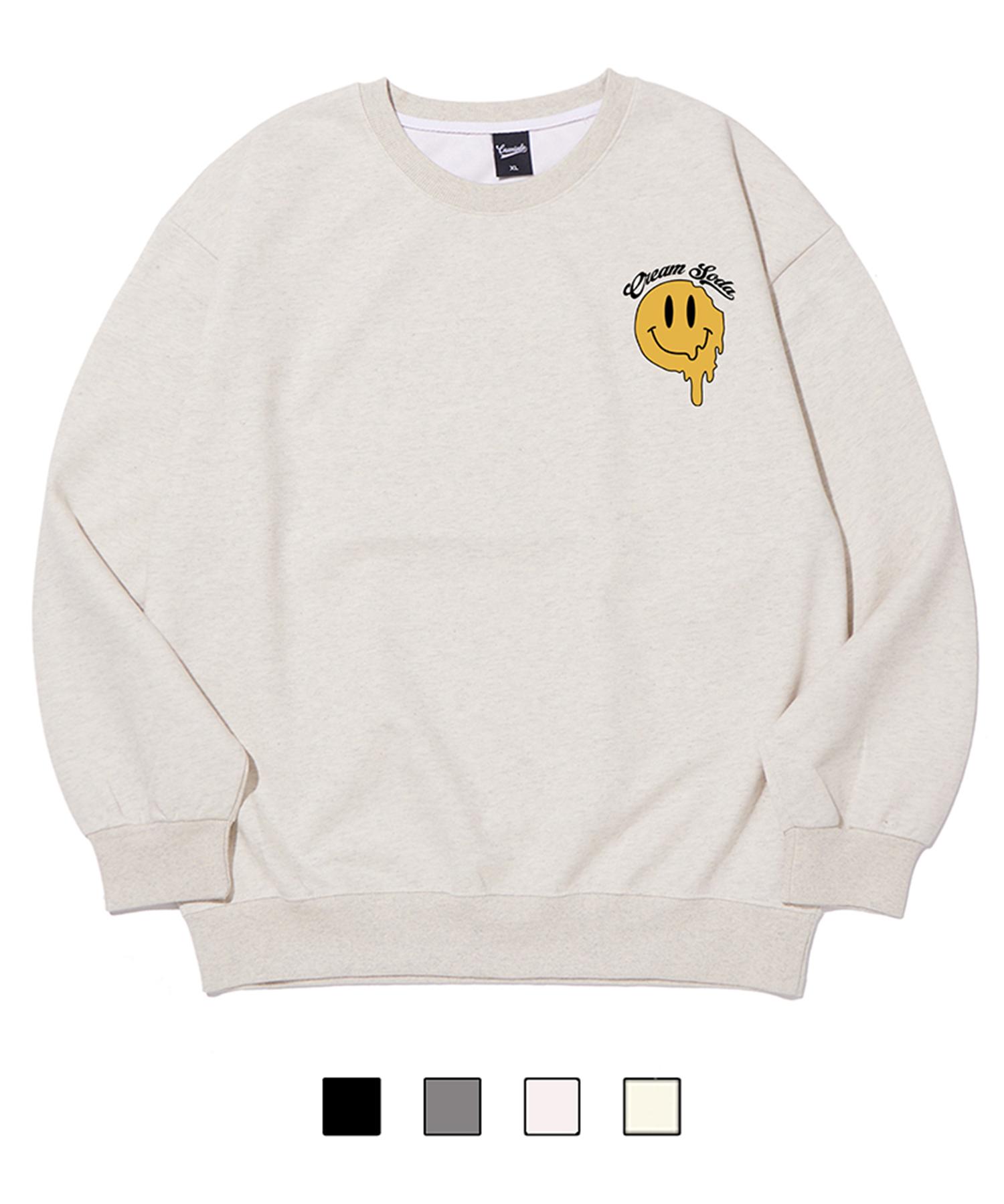 Cream Soda Lab Smile Oatmeal Sweatshirt Brushed Oatmeal/3 (Xl)