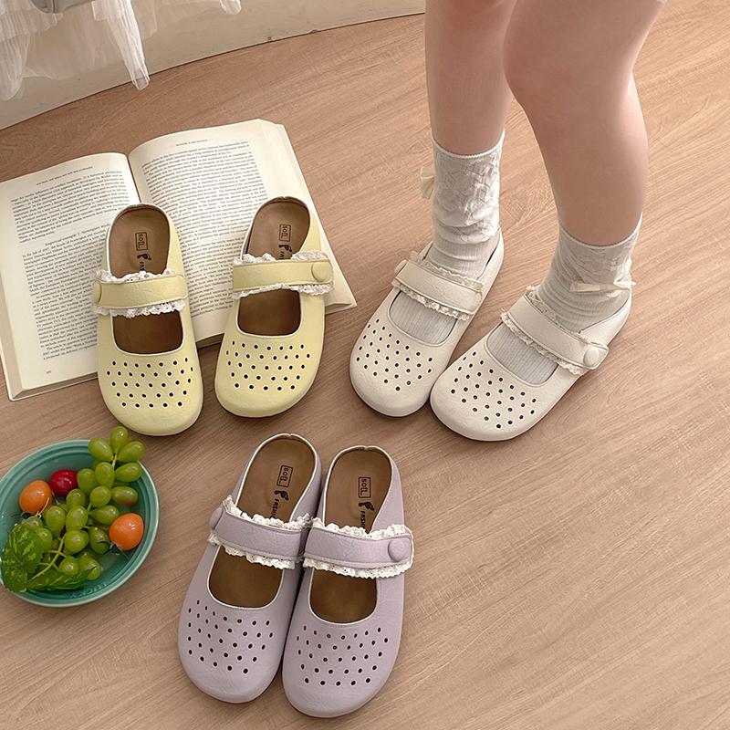 Fashion House Slippers Platform Cover Toe Shoes Slipers Women Slides 2025 Flat Soft Retro Shoes Woman 2025 Slippers Flat Pantofle Platfo