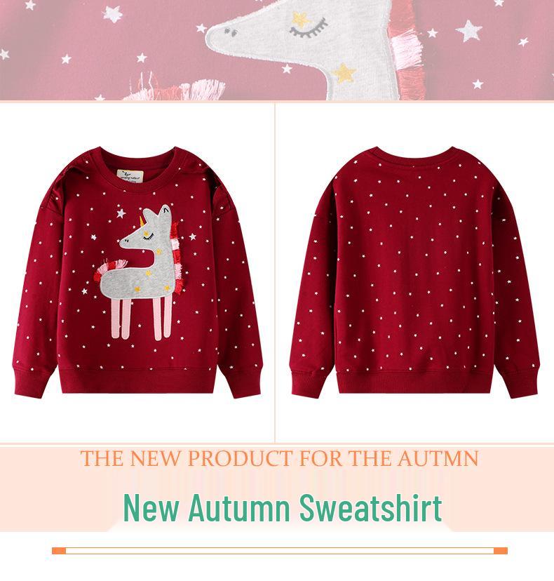Girls' Long-Sleeved Cartoon Hoodie - New Autumn Collection