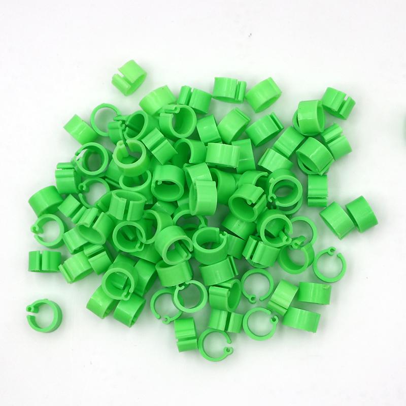 100Pcs Birds Pigeon Foot Rings Small Poultry Foot Ring 10 Colors Plastic Dove Clip Quail Pigeon Foot Ring Pet Bird Supplies
