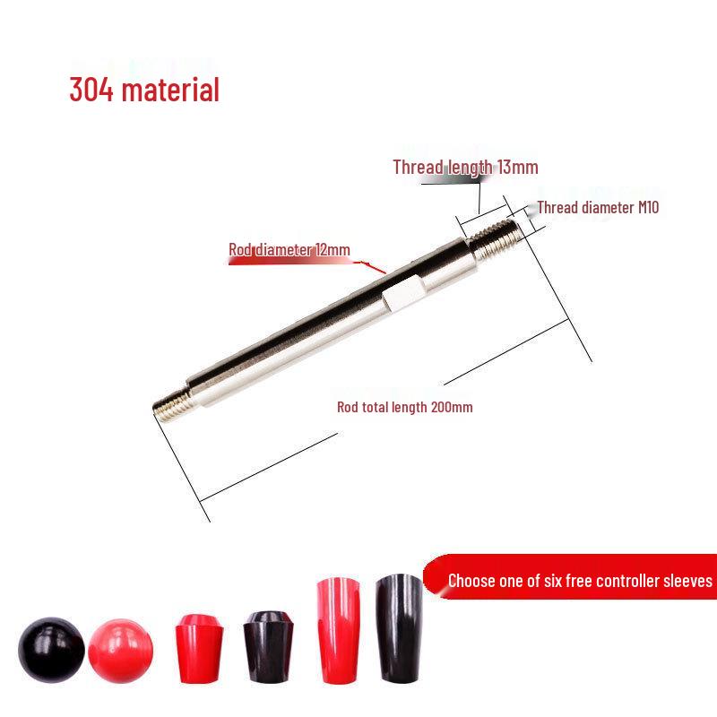 304 Stainless Steel Dual-End Threaded Machine Tool Handle Rod for Bench Drill