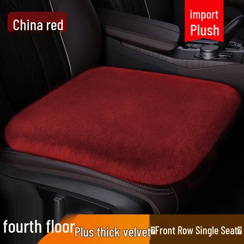 Plush Car Seat Cushion - Thickened, Warm, Universal for All Seasons, 3-Piece Set