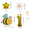 Cute Bee Daisy Aluminum Film Balloon Set Birthday Party Balloon Carnival Scene Arrangement Balloon