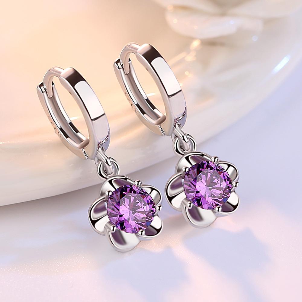 Eleganti Orecchini da Ragazza Fiore di Prugno Semplici Fiore di Prugno Fiore di Peonia Carina Signora