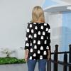 Women's O-neck 3/4 Sleeve  Printed Top
