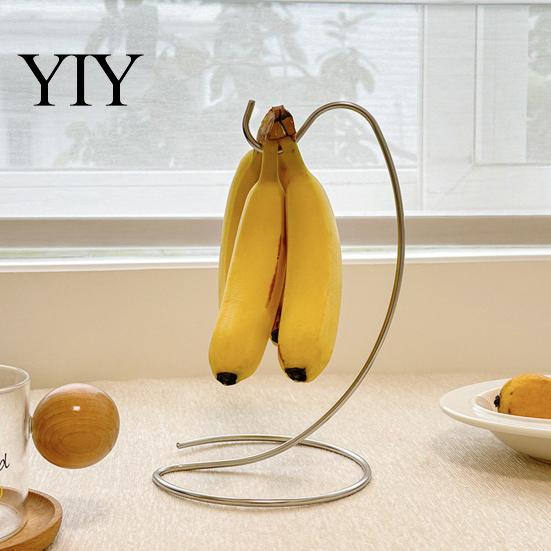 Appendi Frutta Fresca Appendi Banane, Acciaio Inossidabile con Supporto a Gancio, Portatile Salvaspazio per Mantenere le Banane Fresche più a Lungo, Scaffale Salvaspazio per Cucina
