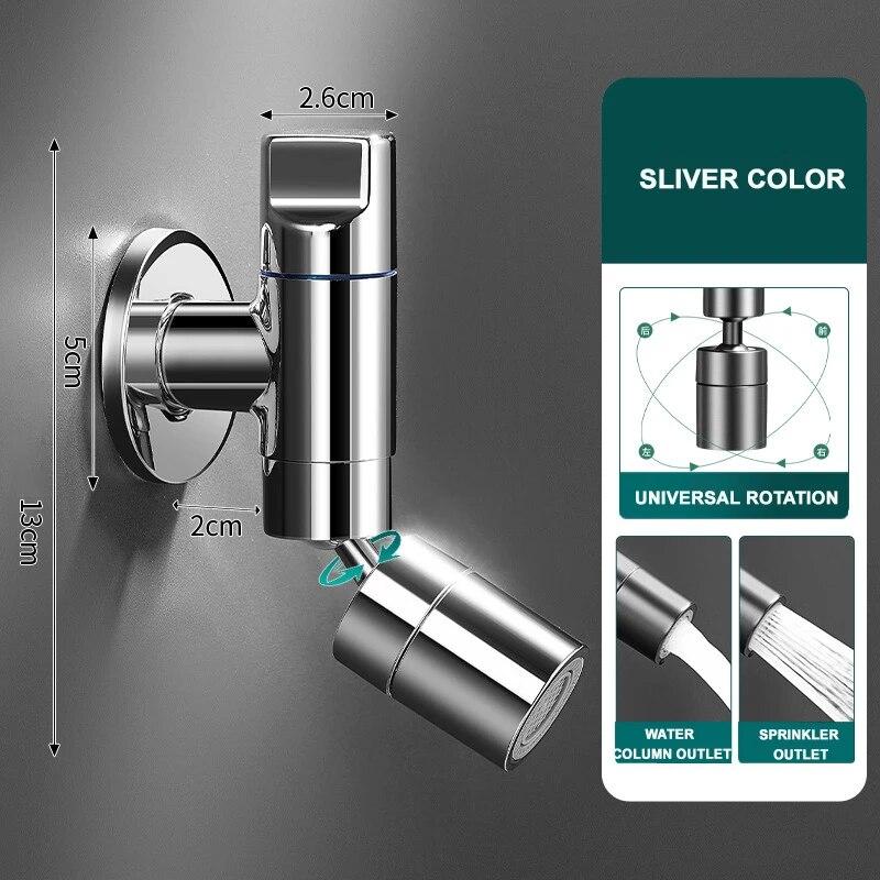 

Латунный настенный одно отверстие, вращающийся на 360 °, смеситель для раковины в ванной комнате, смеситель для воды на балконе, швабра для бассейна, мини-кран для умывальника, кран для умывальника серебряный