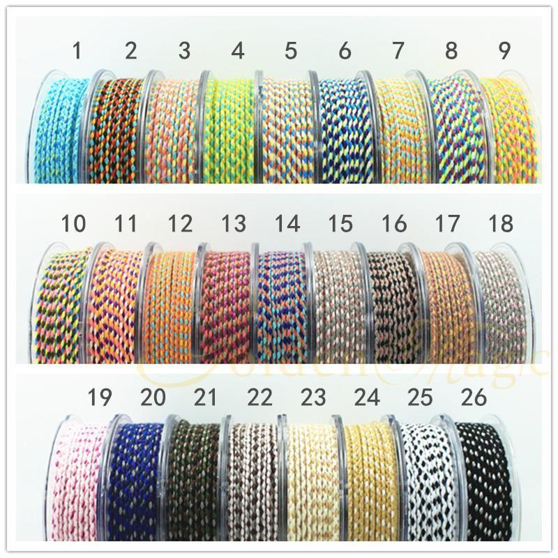 Colorful Carrying Strap Braided Rope Hand-Made Cotton Threads Handcraft Braiding Rope Braided Rope Bracelet Braiding Thread Crafts Tassel DIY Material