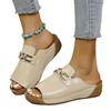 Large Size Fish Mouth with Metal Accessories Rocking Shoes Summer New Beach Open-toed Thick-soled Cool Slippers Women