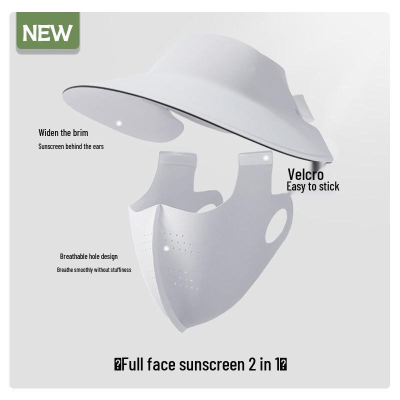 Eis-Seide UV-Schutz Sturmhaube mit Schirm, Nackenschutz & Sonnenschutz für Radfahren
