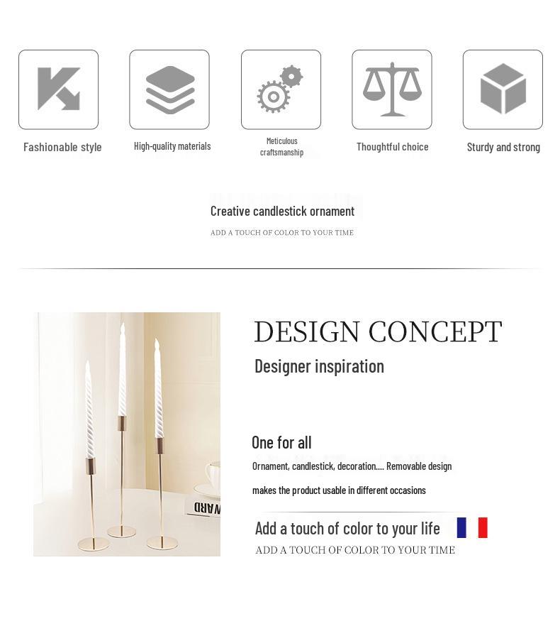 European Style Nordic Metal Candle Holder for Parties and Hotels