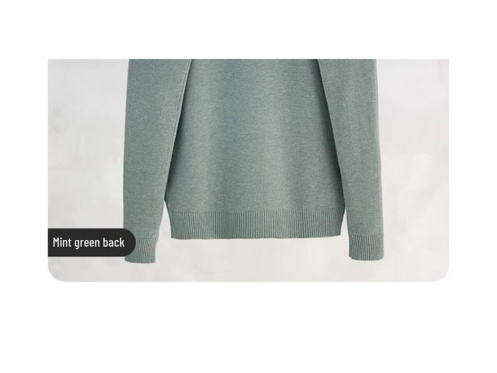 Men's High-End Faux Two-Piece Striped Sweater with Shirt Collar - Versatile Knit Base Layer for Autumn/Winter.