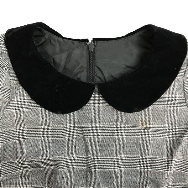 JILL STUART Short Sleeve Dress Women’s S Gray Glen Check