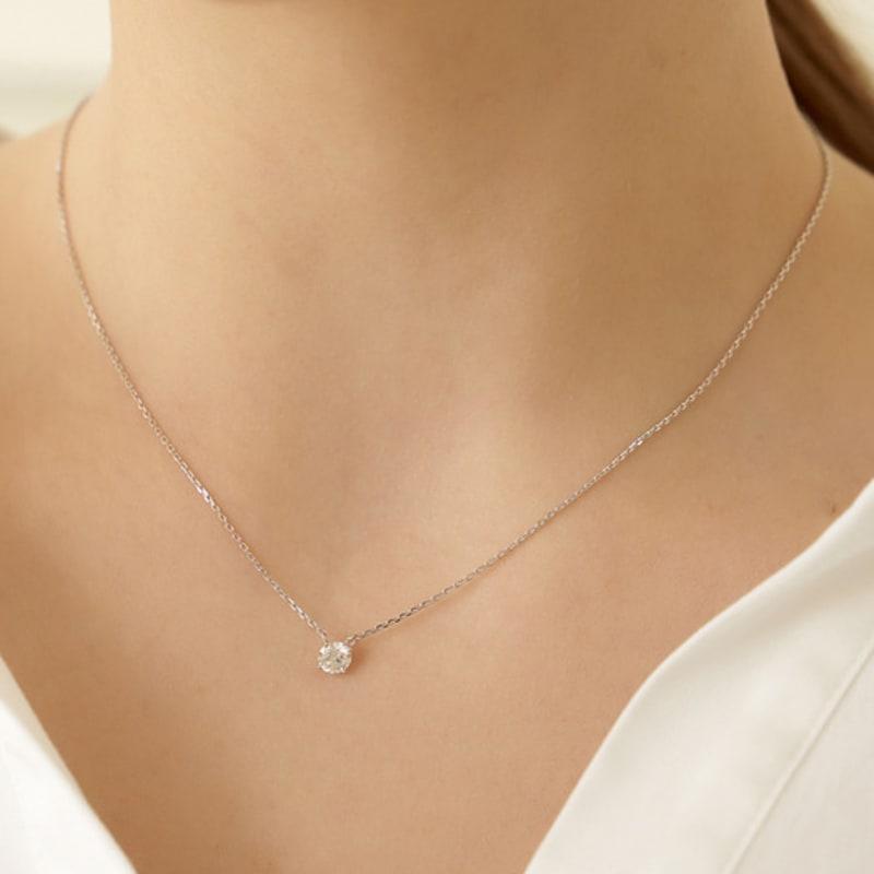 Tatiana (Silver 925) Moissanite 0.5 Carat Necklace DN0001