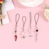 Trendy Mobile Phone Chain Women Sweet Cool Heart Cross Pendant Phone Strap Lanyard Keychain