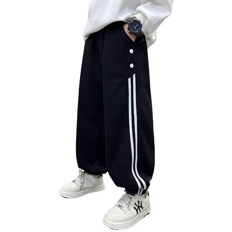 2025 New Style Boys' Korean Autumn Sweatpants - Fashionable Long Sports Pants for Children