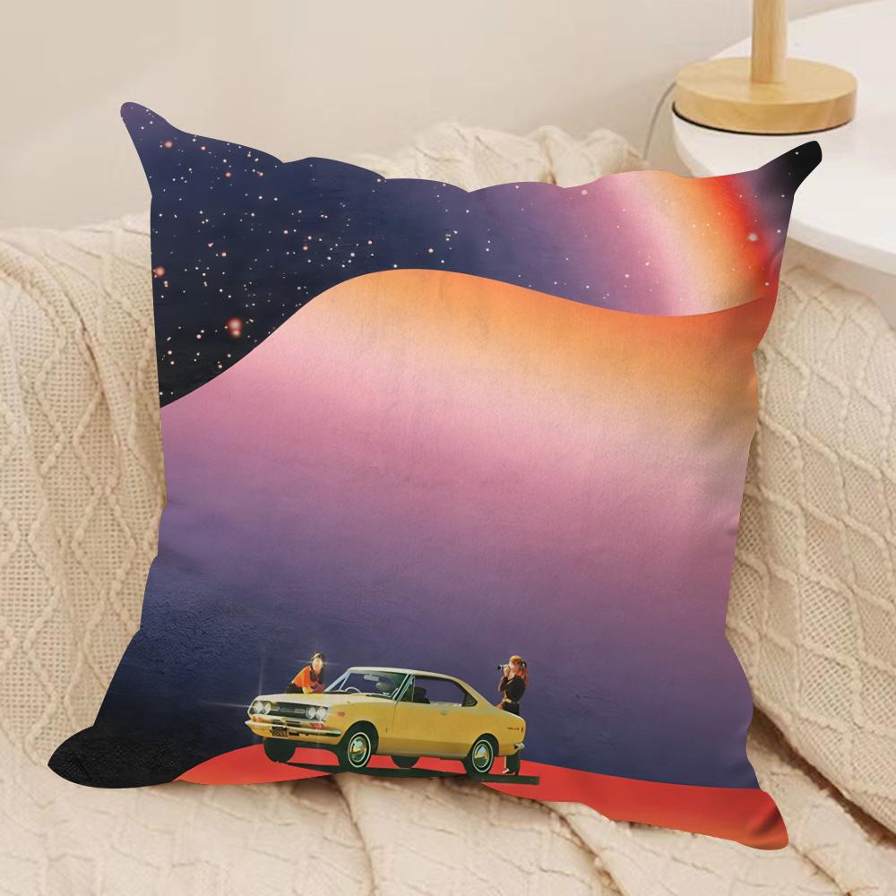 MMariano PPeccinetti Op Art Cushion Cover Silky Short Plush Invisible Zipper Dustproof Sofa Pillow Case For Home Decor