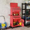 Three-Part Steel Locking Tool Chest - Red