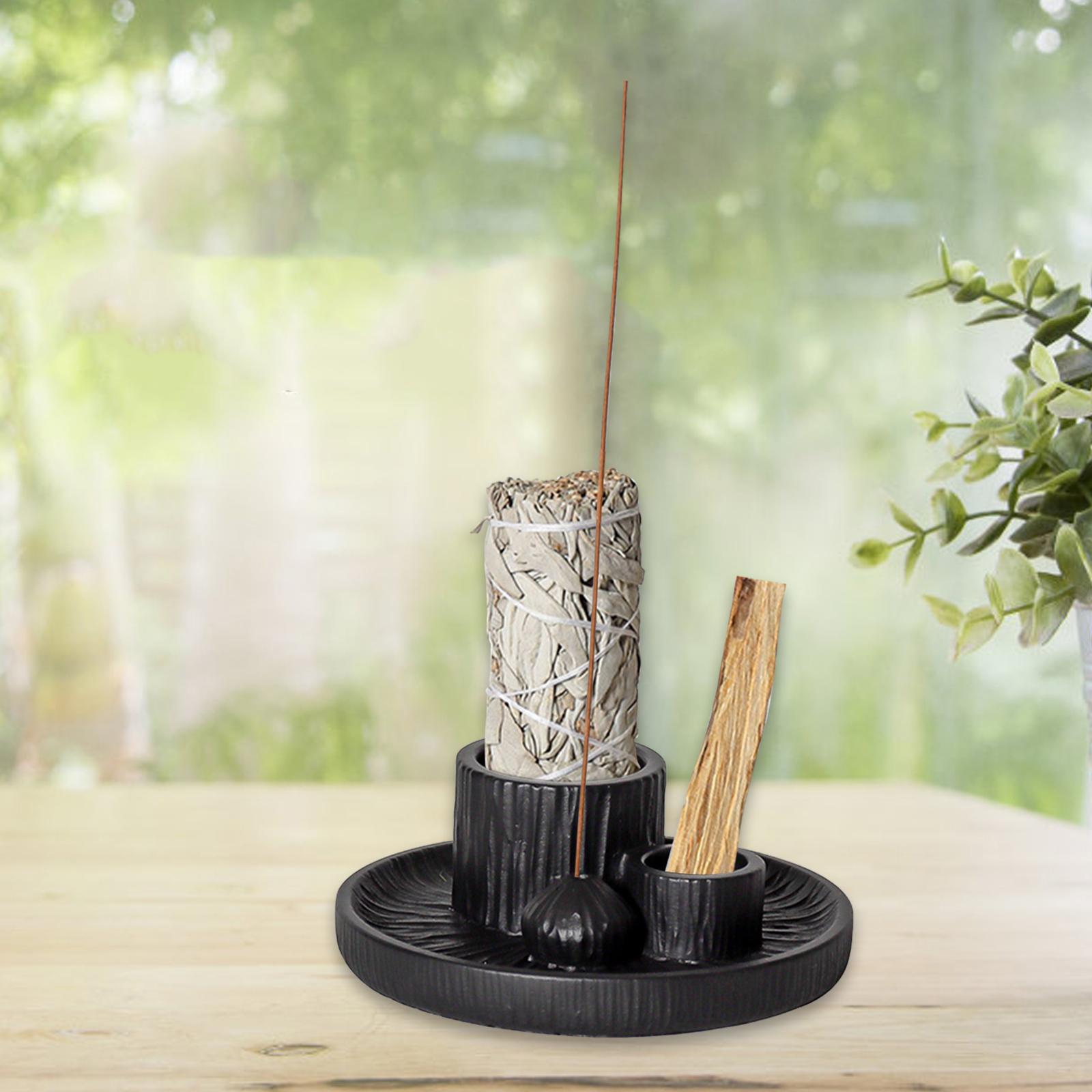 

Palo Santo Holder Incense Holder Accent Home Fragrance Censer for Dining Room чорний