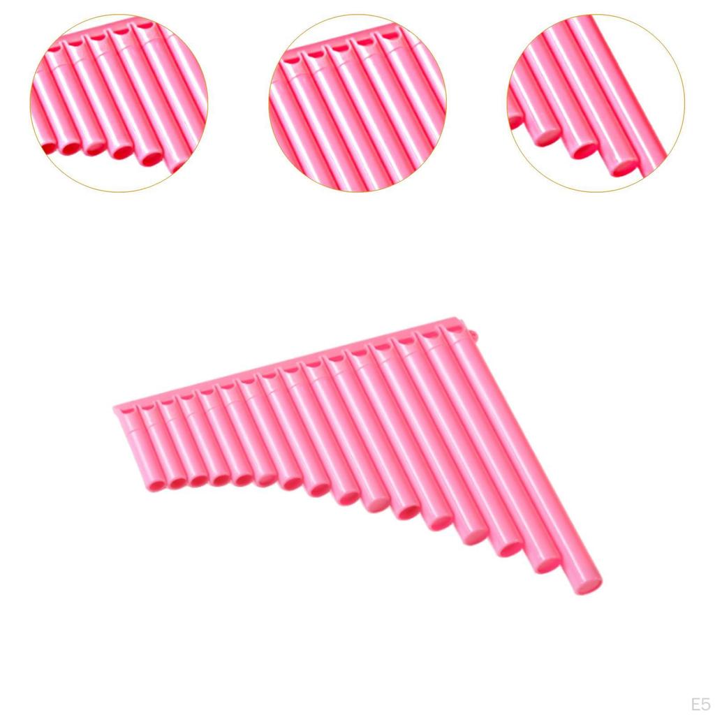 16 Pipe Pan Flute for Music Enthusiasts, C Key, Portable Instrument Performance