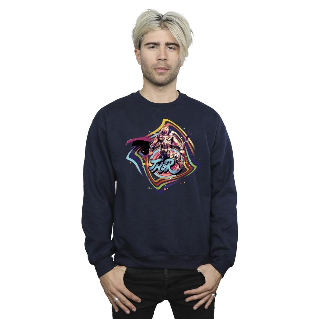 Marvel Mens Thor Love And Thunder Thor Swirl Sweatshirt