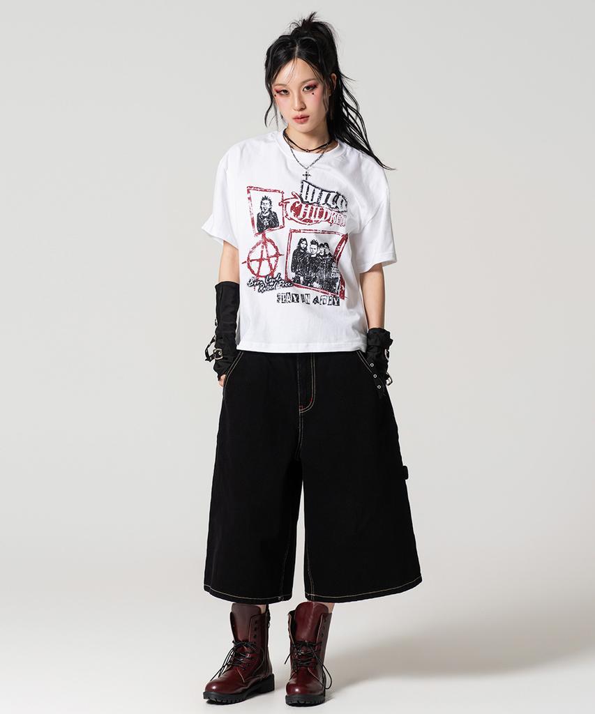 Geuleigaijeukeulleob Wild Children Graphic Short Sleeve T-Shirt White