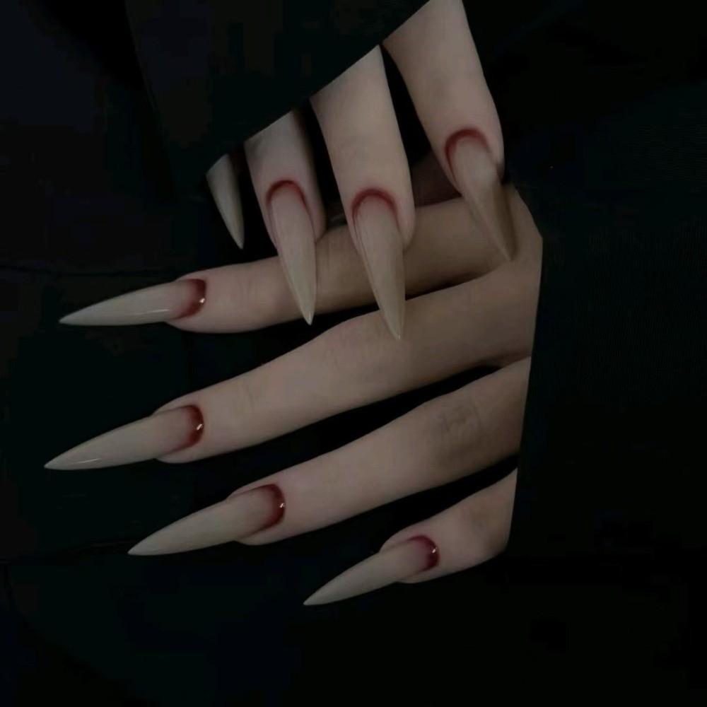 Gradient Halloween False Nails Gothic Press-on Nails Durable False Nail Patch Party