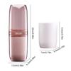 4 Pcs Travel Storage Cup Travel Portable Toothbrush Cup Home Dental Cylinder Toothbrush Storage Box Travel Home Wash Set