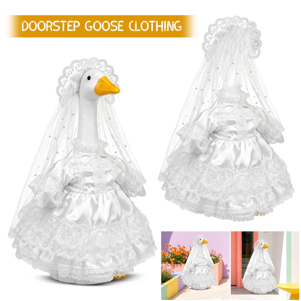 Wedding Dress Costume Set for 23 Inch Doll, Bride Gown with and Accessories
