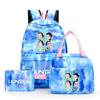 3-teiliges/Set Cartoon K-Pop bedruckter Rucksack mit Federmäppchen und Lunchtasche für Teenager Mädchen Jungen Schulranzen Kindergeschenk Große Kapazität Wasserdicht Reisetasche