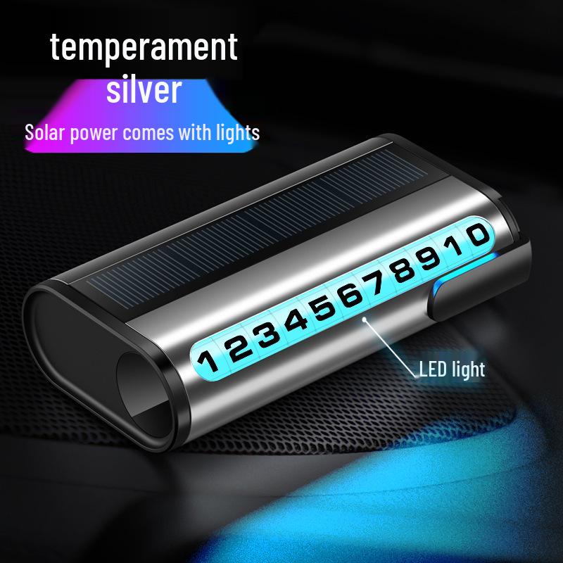 Solar-Powered Temporary Car Parking Sign with Phone Number Display