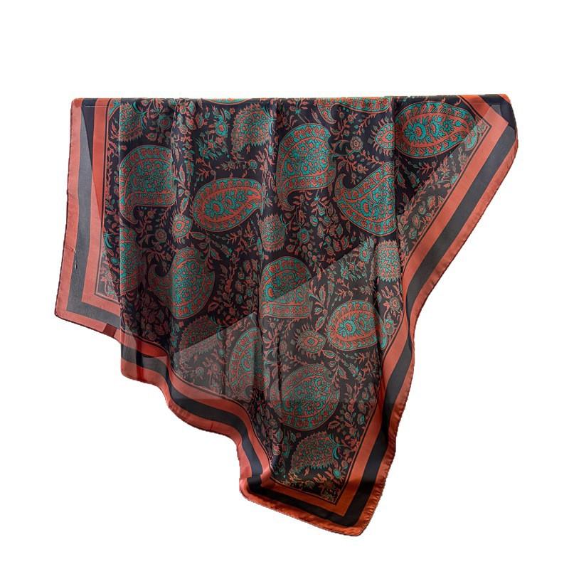 Style Horse Title Buckle Simulation Silk Printing Large Square Scarf Silk Scarf Shawl Headscarf Beach Scarf Neck Protection Scarf