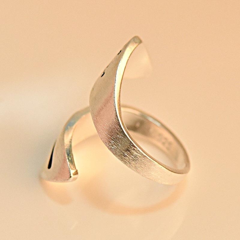 Adjustable Dandelion Print Alloy Ring for Women