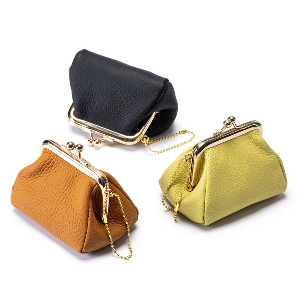 Women's Coin Purse Creative Storage Mouth Gold Bag Japanese Style Small Coin Purse Cowhide Mouth Gold Bag