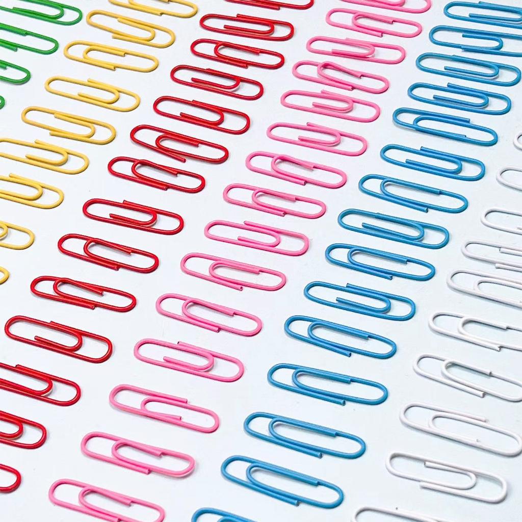 120 Stück Bunte Büroklammern Briefklammern Dekorative Büroklammern Kunststoffklammern Markierungsklammern Büroklammern für Schule