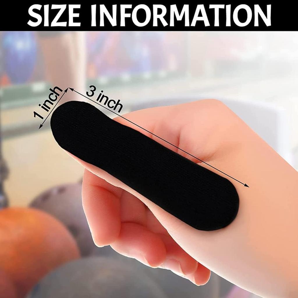200 pieces of elastic finger protector and thumb protector for bowling Black