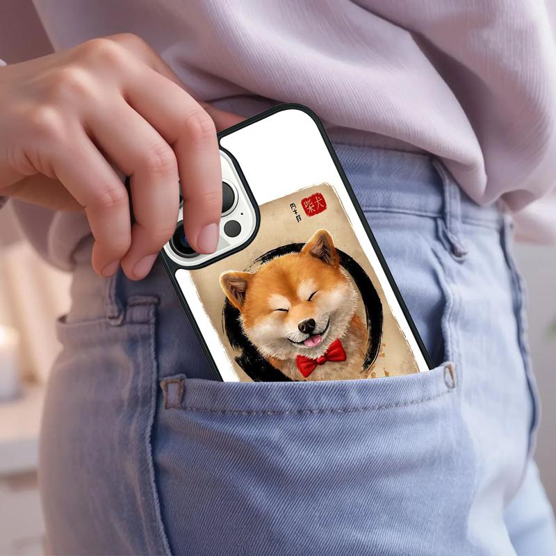 Japanese Style Tiger Cat Shiba Inu Phone Case For iPhone 17 Air 15 16e 14 13 Pro Max Coque 12 11 Pro Max PLUS Cover