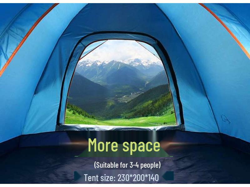 Automatic Quick Open 3-4 Person Camping Tent for Indoor/Outdoor Use