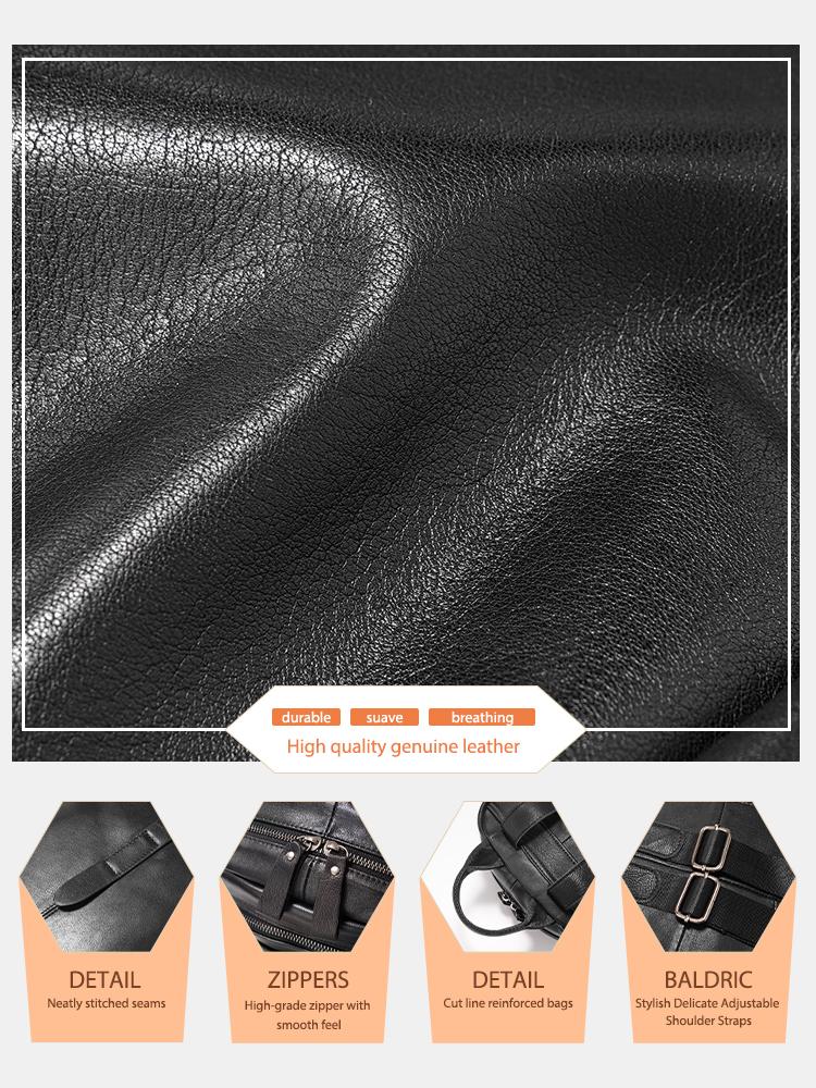 Zency Women's 100% Genuine Leather Backpack Large for Commute Travel Work