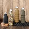Silicone Foldable Water Bottle for Sports Reusable Leakproof Water Bottle with Carabiner Collapsible Water Bottle Dropshipping