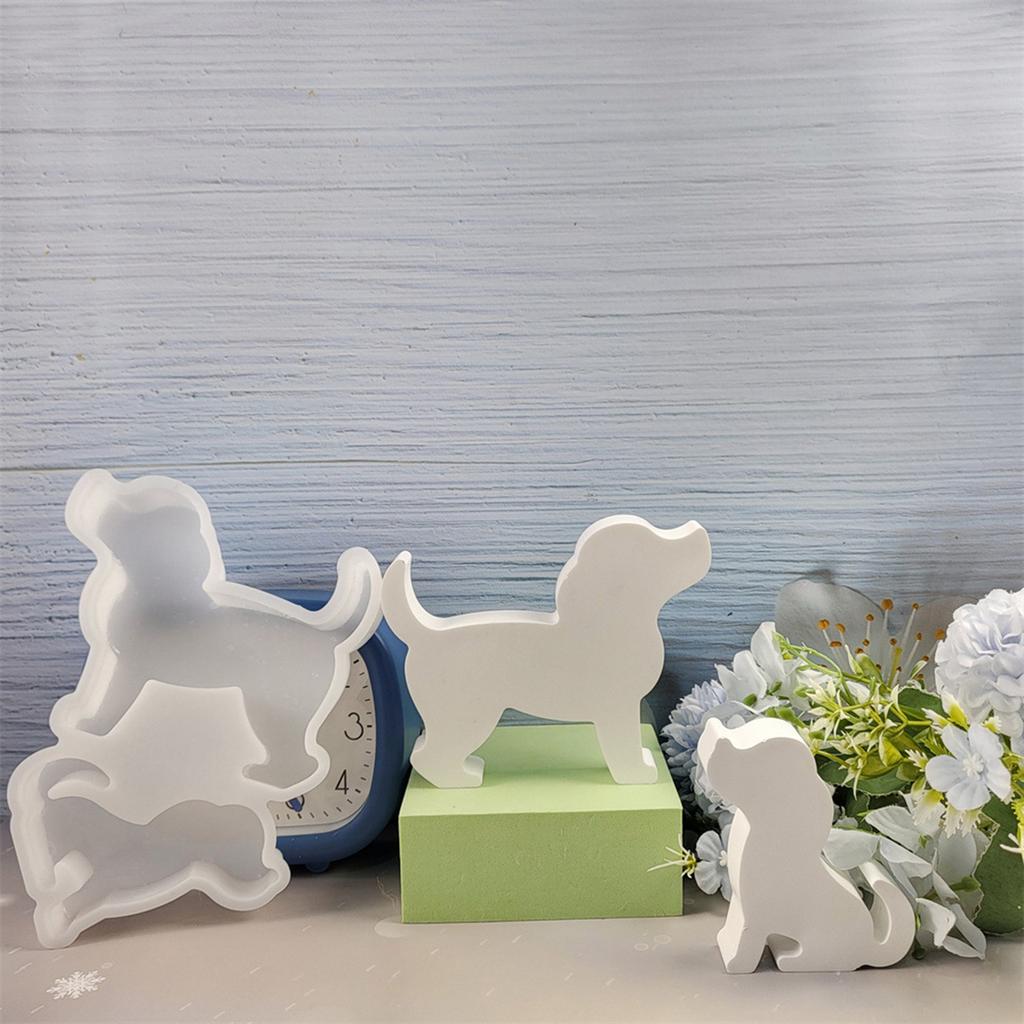 Easy To Use Silicone Mould Hand-Making Dog Moulds Statuettes Moulds Crafting Moulds Decorative Molds for Crafting