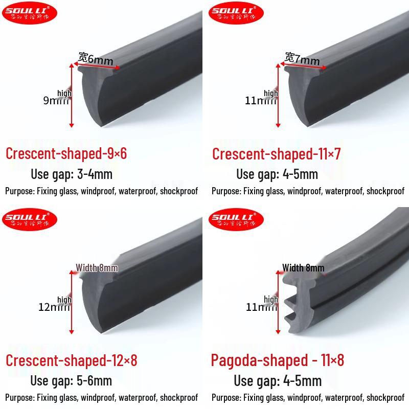 Aluminium T-Dichtungsprofil für 90er Typ Festglas-Schiebetüren und Fenster