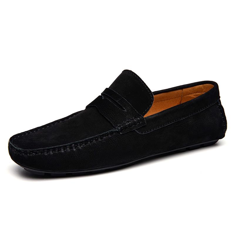 Spring 2024 Men s Genuine Leather Moccasins – Soft, Breathable Slip-On Casual Shoes 45