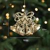 Christmas Ornaments Plastic Glitter Gold Snowflake/Reindeer/Angel Hanging Ornaments for Xmas Tree Winter Decoration
