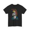 Unisex Adult T Shirt Pop Art Zebra Punk Wearing Suit Fun Animal Zoo Graphic Tee