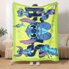 1pc Flannel Stitch Character Pattern Bedding Throw Blanket Sofa Cover Gift Home Decor Cute Cartoon Pattern