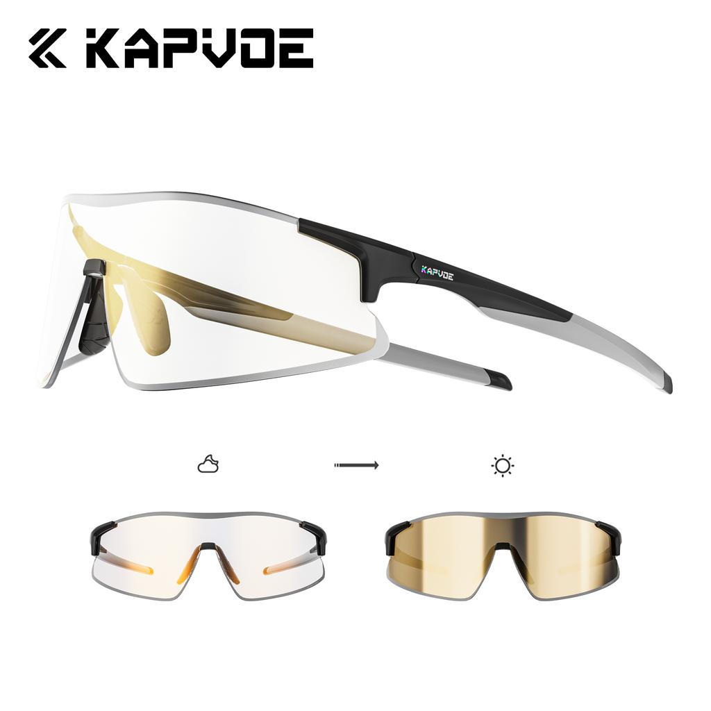 Kapvoe Cycling Glasses Men's Sunglasses Photochromic Sunglasses New Sports MTB Road Bicycle Goggles UV400 Lenses Women Eyewear